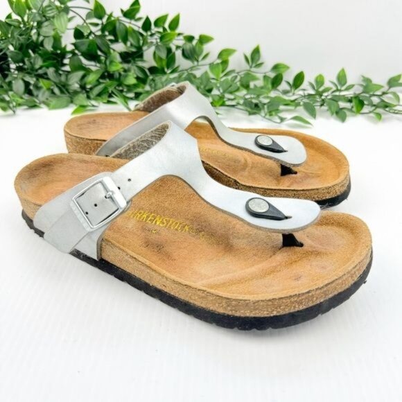 Birkenstock Gizeh Sandals Silver size 7 - Picture 1 of 16